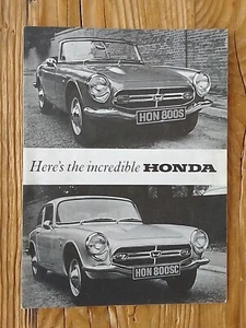 Honda 800S/SC brochure & genuine Honda insurance quotation insert - Picture 1 of 4