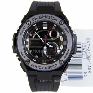 CASIO G-SHOCK G-STEEL WATCH Quartz 200 meters GST-210B-1A Watch au*au - Foto 1 di 5