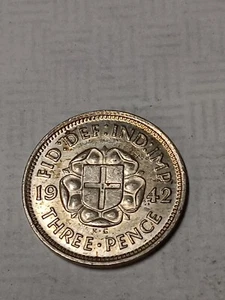 👉1942 Great Britain  3 Pence Au/MS Choice  Stunning Eye Appeal S/33 - Picture 1 of 3