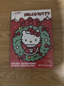 Hello Kitty Christmas Countdown Calendar Holiday 24 Milk Chocolate🎄🎀 NEW - Picture 1 of 2