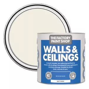 Walls and Ceilings Paint Matt 2.5L Various Colours - The Factory Paint Shop - Picture 1 of 84