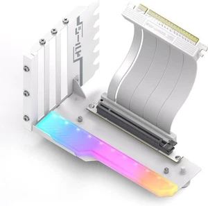 EZDIY-FAB Vertical GPU Mount PCIE 4.0 Riser Cable, ARGB Module, WHITE YIHPI344-3 - Afbeelding 1 van 5