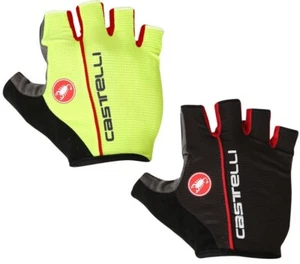 HALF FINGER CASTELLI ROSSO CORSA CLASSIC CYCLING BICYCLE GLOVES in 2 colours - Picture 1 of 3