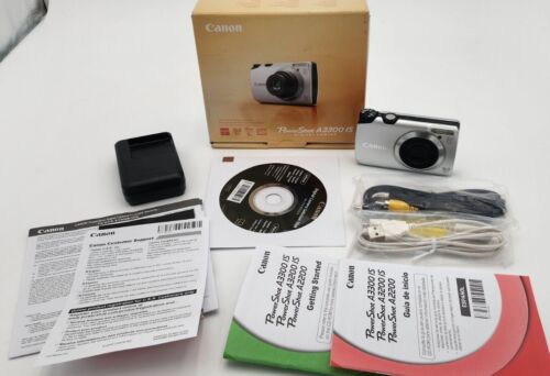 New ListingCanon PowerShot A3300 Is 16.0Mp Digital Camera w/ Charger Box Accessories *Minty