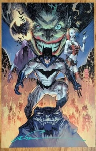 2023 FAN EXPO SF MARC SILVESTRI BATMAN HARLEY QUINN ART PRINT SIGNED POSTER - Picture 1 of 1