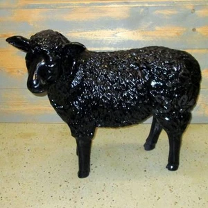 schwarzes SCHAF 73 cm Deko Garten Tier Figur Werbefigur SCHWARZ BAUERNHOF Lamm - Bild 1 von 1