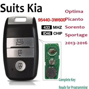 Complete Remote Key Fob Suits Kia Optima Picanto Sorento Sportage 2013 -2016 - Picture 1 of 2