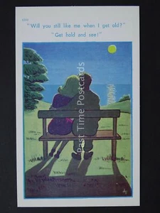 Romance Sunset WILL YOU STILL LIKE ME WHEN IM OLD Comic Postcard by Brook Co Ltd - Picture 1 of 2