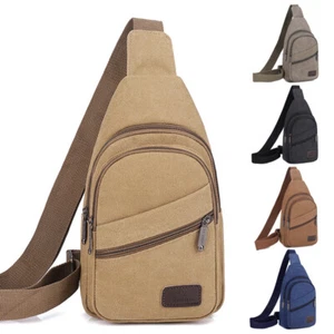 Men Sports Chest Sling Shoulder Bag Cross Body Fanny Pack Sports Travel Backpack - Picture 1 of 18