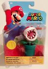 World Of Nintendo Super Mario Piranha Plant With Coin 5" Figure New Ships Fast