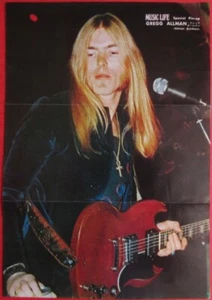 GREGG ALLMAN BONUS PIN UP Allman Brothers Band 1973 JAPAN ML 11N - Bild 1 von 3