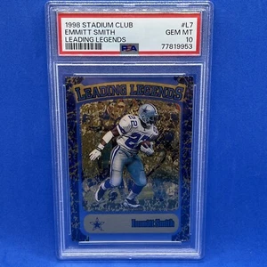 1998 STADIUM CLUB EMMITT SMITH LEAD LEGENDS #L7 PSA 10 Cowboys HOF POP 22 - Foto 1 di 6