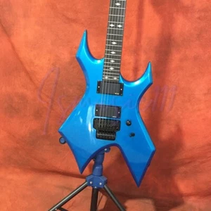 BC Warlock Extreme Electric Guitar FR Bridge Metallic Blue Solid Body Stock Ship - Picture 1 of 8