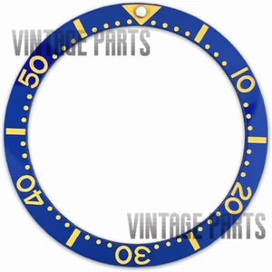 39,3*32,7 mm azul cerámica oro números bisel plano apto para reloj SKX007 - Imagen 1 de 1
