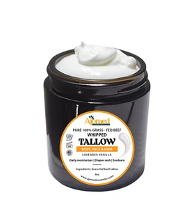 Handmade Whipped Tallow Cream - Pure organic Grass-Fed beef tallow face and body - Picture 1 of 12