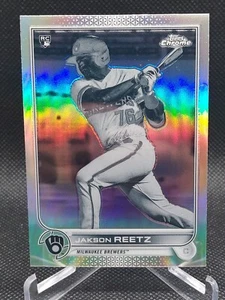 2022 Topps Chrome JACKSON REETS NEGATIVE Silver Refractor RC Milwaukee Brewers - Picture 1 of 2
