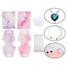 Marble Design Jewelry Display Cards with 200Pcs Self Seal Bag Hair Tie with