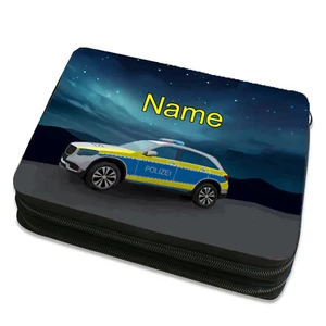 Federmäppchen Junge gefüllt Polizei mit Name Doppeldecker Federtasche Etui - Bild 1 von 9