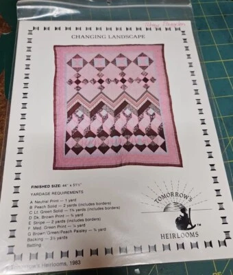 Tomorrows Heirlooms Quilt Pattern Changing Landscape 44x51.5 Inches 1983 - Image 1 of 4