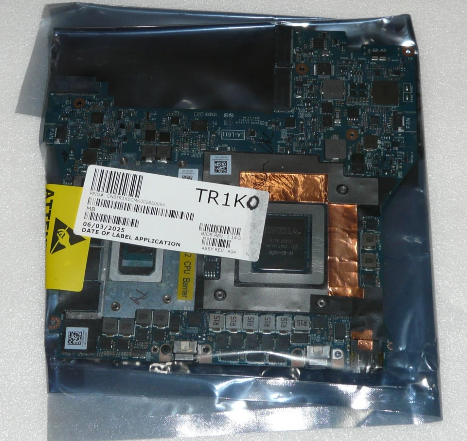 Nueva Placa Base Alienware X15 R2 I9 12900H 5GHz 32GB RAM RTX 3080TI 16GB TR1K0 - Imagen 1 de 1