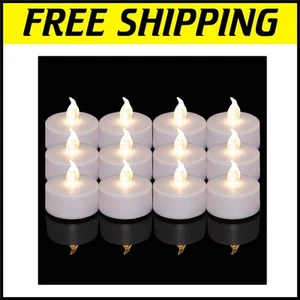Safe and Elegant Flickering LED Tea Lights - 200 Hour Battery Life, 200 Pieces - Picture 1 of 8
