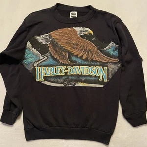 Vintage Harley Davidson Midnight Rider Eagle Sweatshirt Bandana Patchwork 90er - Bild 1 von 11