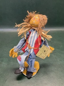 1976 Vintage Annalee Mobilitee Doll Felt Scarecrow One Tooth Original Tags 9" - Picture 1 of 9