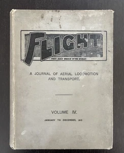1912 FLIGHT MAGAZINE - 52 ISSUES in RARE BOUND VOLUME - Imagen 1 de 22