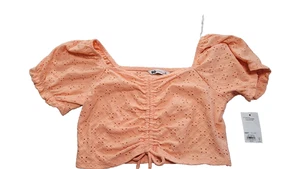 Neu mit Etikett SO Cinch Front Puffärmel Carolina Pfirsich Damen Top Tank Größe XL - Bild 1 von 6
