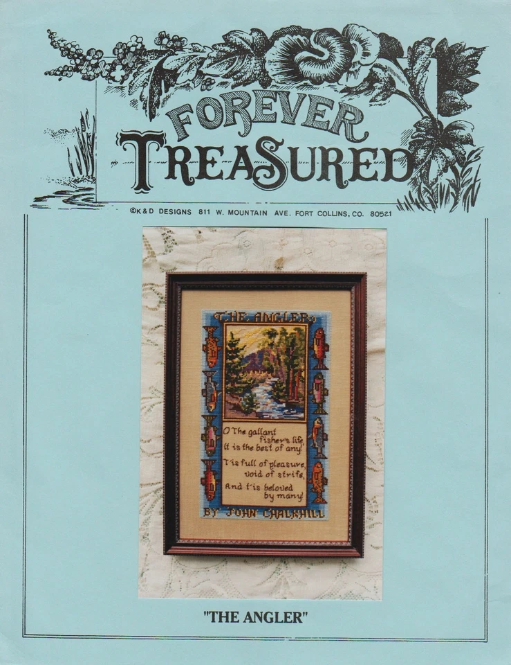 The Angler by K&D Designs cross stitch pattern - Image 1 of 1