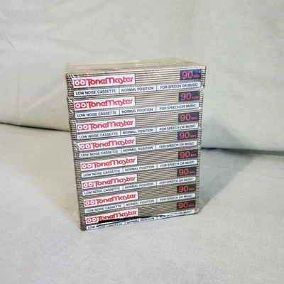 Paquete de 9 cintas de casete en blanco ToneMaster 90 minutos posición normal selladas bajo ruido Foto 1 de 4