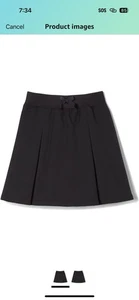 French Toast Brand Size 8 Girl's NAVY School Uniform SKORT Bow Accent Blue - Picture 1 of 3