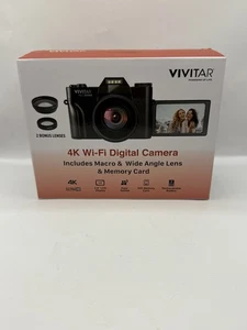 Vivitar 4K WLAN Digitalkamera VECXX100-BLK Neu in OVP - Bild 1 von 6