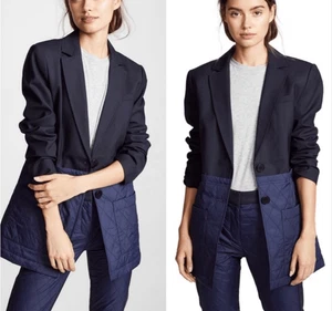 Tibi Neu mit Etikett marineblauer gesteppter Kombi-Blazer Gr. 4 - Bild 1 von 13