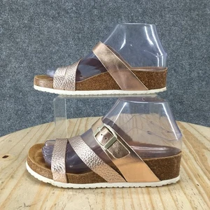 Spring Step Sandals Womens 37 Arenall ZStrap Slip On Slide Metallic Pink Leather - Picture 1 of 17