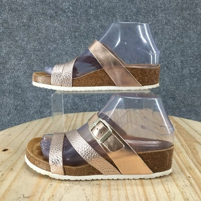 Spring Step Sandals Womens 37 Arenall ZStrap Slip On Slide Metallic Pink Leather - Image 1 of 4