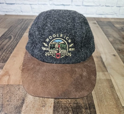 Gorra de Colección Woolrich Trail Guide Lana y Cuero Hecha en EE. UU. Talla Única Foto 1 de 4