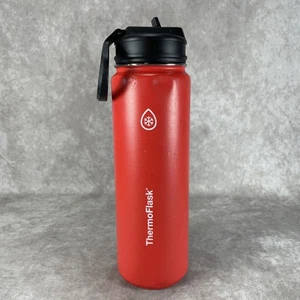 ThermoFlask Borraccia Isolata Acciaio Inox 24oz Rosso Termoventila DENT - Foto 1 di 14