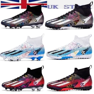 Mens Junior Kids Football Boots AG/TF Soccer Training Shoes Sneaker UK Size Gift