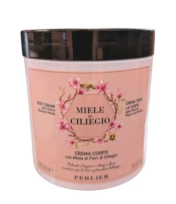 Perlier 500ml Cherry Honey Blossom Revitalizing Body Cream 16.9 oz NEW SEALED - Image 1 of 4