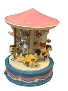 Schmid Kitty Cucumber 1989 Carousel Waltz Music Box With Box Doesn’t Work - Picture 1 of 7