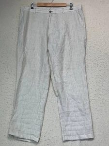 TASSO ELBA ISLAND Pants 100% Linen Chino Men's Size 36x30 See Pics - Picture 1 of 13