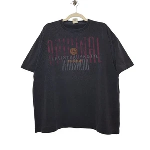Vintage Levi's 90s Black Single Stitch Shirt XL Grunge Faded Jeans - Picture 1 of 6