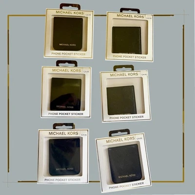 Michael Kors Adhesive Phone Pocket Sticker for Any Device - Black -LOT OF 6 - Image 1 of 4