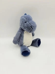 Peluche dinosauro blu Carters Just One You bianco velluto a coste pancia a punta 2021 - 12" - Foto 1 di 6