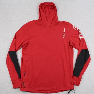 Sudadera con capucha ligera Reebok Crossfit para hombre talla L roja manga larga nailon elástica Foto 1 de 4