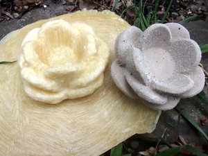 Latex flower plaster concrete mold casting garden rubber mold APX. 4" x 2" - Picture 1 of 2