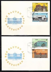 Germany DDR 1982 FDC covers Mi 2673-2676 Sc 2237-2240 Old Post Offices - Picture 1 of 1