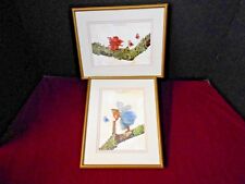 ANNE GEDDES TWO FRAMED 8 X 10 MATTED PRINT'S BUTTERFLY BABIES ON LIMB PRE-OWNED
