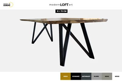 2x TISCHBEINE TISCHGESTELL TISCHKUFEN METALL STAHL TISCHFÜßE INDUSTRIAL TISCH PP - Bild 1 von 4